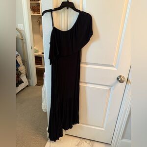 BCBGMaxAzria One Shoulder Black Dress